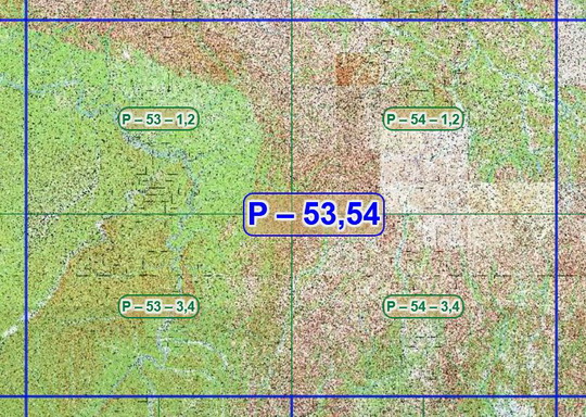 Квадрат P-53,54 топографических карт 1:100K
Листы квадрата P-53,54 советских топографических карт. Масштаб 1км в 1см - 1:100,000. Листы карт изданы, в основном, в 1980-1990-х годах.
Ключевые слова: топографические карты,подробные карты России