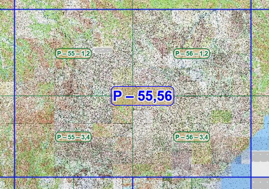 Квадрат P-55,56 топографических карт 1:100K
Листы квадрата P-55,56 советских топографических карт. Масштаб 1км в 1см - 1:100,000. Листы карт изданы, в основном, в 1980-1990-х годах.
Ключевые слова: топографические карты,подробные карты России