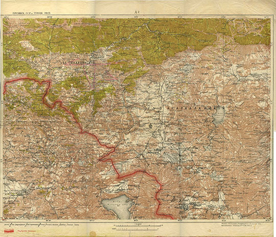 Карта Кавказского края 1:210К %Map of Cacauses
Карта Кавказского края. Лист Д-7. Грузинская ССР и Турецкая республика. Масштаб - 5 верст в дюйме. Печатано в Госкартографии Геокартопрома в Ростов НД. 1926г.
Ключевые слова: Кавказ,Грузия