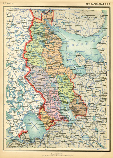 Карельская АССР 1:3M
РСФСР. Авт. Карельская АССР. Масштаб 1:3,000,000. Из кн.: Атлас Союза Советских Социалистических Республик. Издание ЦИК СССР, 1928.
Ключевые слова: Петрозаводск,атласы,атлас 1928