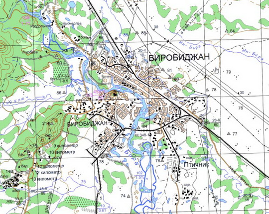 Биробиджан и окрестности %Birobidzhan and vicinity
Биробиджан и окрестности. Карта Госгеоцентра. Масштаб 1:25,000
Ключевые слова: Биробиджан,карты ГГЦ
