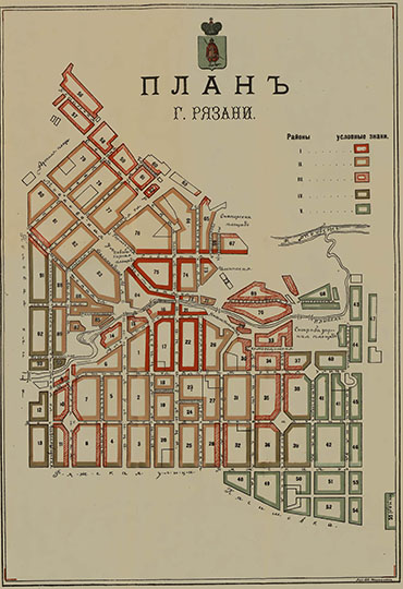 План города Рязани %Plan of Ryzan
План города Рязани. Литография Н.Д. Малашкяна. 1901г.
Ключевые слова: Рязань
