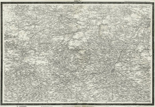 Московская губерния - карта Шуберта  1:420K %Moscow Gubernia by Shubert
Специальная карта западной части Российской империи, составленная и гравированная в 1/420000 долю настоящей величины Военно-Топографическим Депо с 1826 по 1840 год под руководством генерал-лейтенанта Шуберта, лист XXIV. Масштаб – 10 верст в английском дюйме, что соответствует масштабу 1:420 000 (в 1 см – 4,2 км). Лист покрывает территорию Московской губернии и части прилегающих губерний. Состояние местности уточнено примерно в 1890 году.
Ключевые слова: Подмосковье,карты Шуберта
