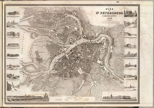 План Санкт-Петербурга в Атласе Мейера  1:30K% City of St. Petersburg
План Санкт-Петербурга в атласе Мейера 1860 года. Масштаб 1:30,000. 37 х 49 см. Plan von St. Petersburg (Санктпетербурга) 1844. Verlag des Bibliographischen Instituts zu Hildburghausen, Amsterdam, Paris u. Philadelphia. В кн: Grosser Hand-Atlas uber alle Theile der Erde in 170 Karten. Herausgegeben von J. Meyer. Hildburghausen Verlag des Bibliographischen Instituts. (1860)
Ключевые слова: Санкт-Петербург,атласы