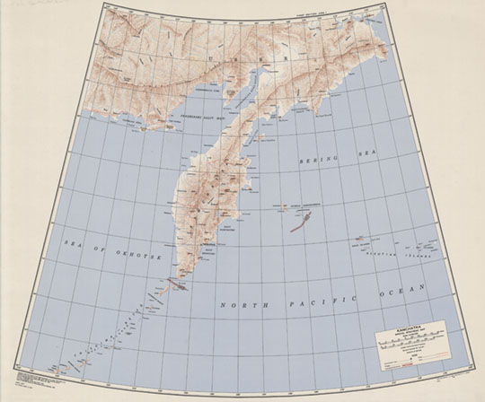 Американская карта Камчатки  1:4M% US map of Kamchatka
Американская карта Камчатки. Масштаб 1:4,000,000. Издание 1943 года.  Основа - советские карты издания с 1929-1942 годов. Kamchatka, Special Strategic Map. Army Map Service U.S. Army, Вашингтон. Серия карт: A.M.S. 5207. 
Ключевые слова: Петропавловск-Камчатский,Камчатка,Курильские острова,американские карты