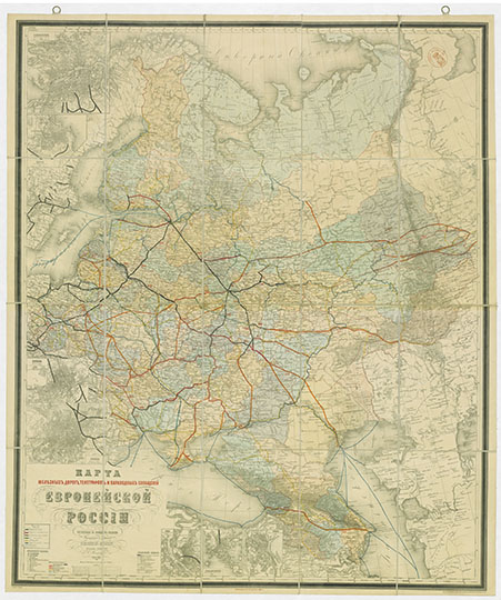 Карта железных дорог Европейской России 1:4.2М % Railways of the European Russia
Карта железных дорог, телеграфов и пароходных сообщений Европейской России составленная по новейшим сведениям Генерального Штаба Полковником Ильиным. 77 x 94 см. Издание девятое. С. Петербург 1868 года. Масштаб 1:4,200,,000. картографическое Заведение А. Ильина, С. Петербург.
Ключевые слова: Европейская Россия,издательство Ильина