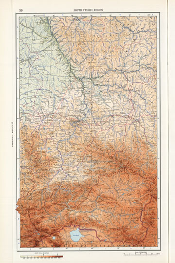 Красноярский край  1:3M% Krasnoyarsky kray
Красноярский край в Атласе Мира издания 1967 года на английском языке - The World Atlas. Масштвб 1:3,000,000. 51 х 34 см. Атлас Мира, ГУГК СССР, второе издание, 1967г.
Ключевые слова: Красноярск,атласы,карты ГУГК СССР