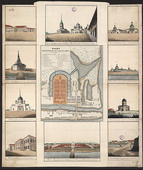 План ярмарочнаго двора в Нижнем Новгороде %Plna of Nizhny Novgorod Fair
План ярмарочнаго гостинаго двора в Нижнем Новгороде. Литография Л. ф. Петер / печатать позволяется в литографии В. Логинова. Цензор И. Снегирев. Москва сентября 12 дня 1832 года. 78 х 63 см
Ключевые слова: Нижний Новгород,Нижегородская ярмарка,карты с иллюстрациями