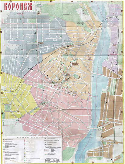 Туристическая схема Воронежа % Tourist Plan of Voronezh
Воронеж. Туристическая схема. Схема составлена и подготовлена к печати Научно-редакционным картосоставительским предприятием ГУГК СССР в 1980 году
Ключевые слова: Воронеж