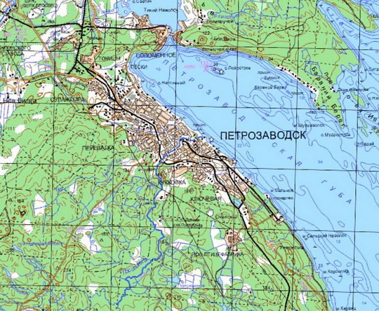 Петрозаводск и окрестности %Petrozavodsk and vicinity
Петрозаводск и окрестности. Карта Госгеоцентра. Масштаб 1:25,000
Ключевые слова: Петрозаводск,карты ГГЦ