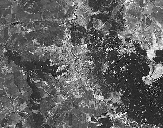 Спутниковый снимок Пензы и области 09.06.75 % Satellite image of Penza and vicinity
Спутниковый снимок Пензы и Пензенской области. Снимок сделан с американского спутника 9 июня 1975 года
Ключевые слова: Пенза,американские карты,города СССР со спутников