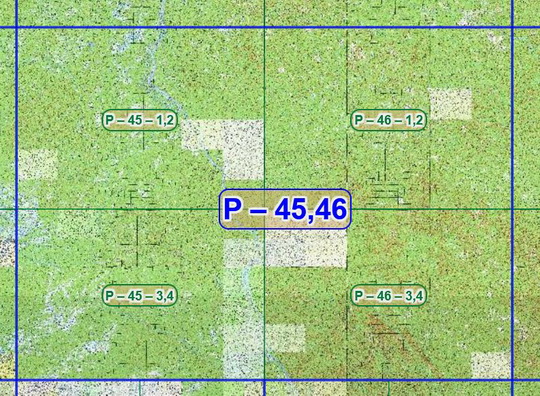 Квадрат P-45,46 топографических карт 1:100K
Листы квадрата P-45,46 советских топографических карт. Масштаб 1км в 1см - 1:100,000. Листы карт изданы, в основном, в 1980-1990-х годах.
Ключевые слова: топографические карты,подробные карты России