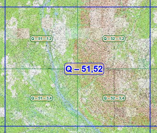 Квадрат Q-51,52 топографических карт 1:100K
Листы квадрата Q-51,52 советских топографических карт. Масштаб 1км в 1см - 1:100,000. Листы карт изданы, в основном, в 1980-1990-х годах.
Ключевые слова: топографические карты,подробные карты России