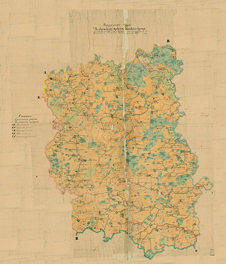 Генеральный план Никитского уезда 1:42К %General land survey of Nikitsky uezd
Генеральный план Московской губернии Никитского уезда. Сочинен в 1784 году и скопирован в Чертёжной Межевой Канцелярии в 1847 году. Масштаб - 1 верста в дюйме.
Ключевые слова: Домодедово,межевание,Подмосковье