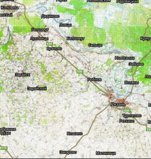 Рязань и окрестности 1:50K % Map of Ryazan and vicinity
Подробная топографическая карта окрестностей Рязани. Сборная карта, составленная из листов опубликованных в интернете топографических карт издания 1970х-1980х годов.
Ключевые слова: Рязань,топографические карты