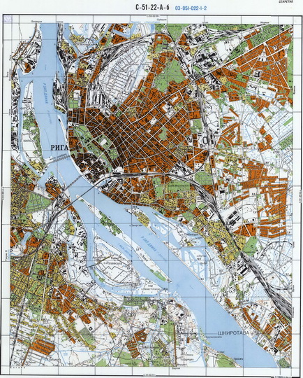 Карта города Риги 1:20K % Map of Riga
Карта города Риги. Генеральный штаб СССР. СССР. Латвийская ССР, лист С-51-22-А-б, 1961. Масштаб 1:20,000
Ключевые слова: Рига,топографические карты