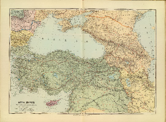 Малая Азия, Кавказ и Чёрное море %Asia Minor, the Caucasus and the Black Sea
Малая Азия, Кавказ и Чёрное море. 49 х 67 см. Масштаб 1:3,220,177. Asia Minor, the Caucasus & the Black Sea. London atlas series. Stanford's Geogl.
Ключевые слова: Кавказ,Чёрное море