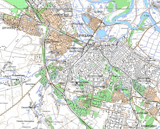 Рязань и окрестности %Ryazan and vicinity
Рязань и окрестности. Карта Госгеоцентра. Масштаб 1:25,000
Ключевые слова: Рязань,карты ГГЦ