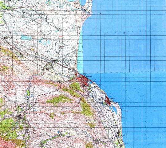 Махачкала и окрестности 1:100K % Map of Mahachkala and vicinity
Карта окрестностей Махачкалы. Издание 1985 года. Масштаб 1:100,000.
Ключевые слова: Махачкала,топографические карты