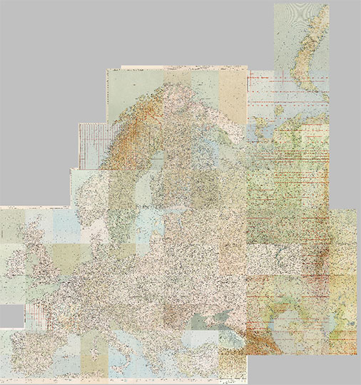 Европа, карта РККА 1:1М % RKKA map of Europe 1:1M
Карта Европы, составленная из отдельных карт РККА. Масштаб 1:1,000,000. Издание конца 1930-х - начала 1940-х годов. В восточной части карты использованы листы немецких карт аналогичного масштаба и времени издания.
Ключевые слова: карты РККА,Европа,Европейская Россия