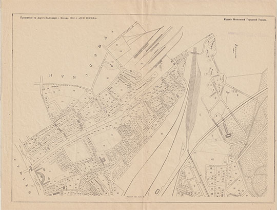 План Мещанской части, лист 3  1:4K% Plan of Meschanskaya part of Moscow - 3
План Мещанской части, лист 3. Из сб.: Планы частей города Москвы съ указанием крепостных нумеров владений из Приложения к Адресъ-Календарю г. Москвы на 1904 г. "Вся Москва". Составлены при Архиве Строительного Отделения Московской Городской Управы в 1901 г. Издание Московской Городской Управы. Конволют уменьшенных копий планов 16 частей города, изданных в 1901г. в масштабе 50 саж. в дюйме. На 35 листах форматом 345х260мм
Ключевые слова: Вся Москва