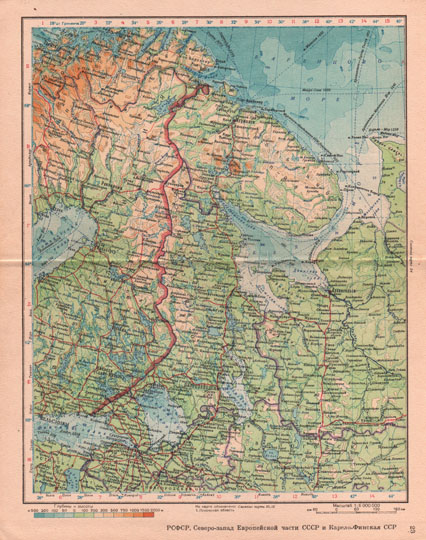 Северо-запад Европейской части СССР 1:6M%North-West European USSR
РСФСР. Северо-запад Европейской части СССР и Карело-Финская ССР. Карта из Атласа СССР. Главное Управление Геодезии и Картографии при Совете Министров СССР. Издание 1947 года. Масштаб 1:6,000,000
Ключевые слова: атласы,атлас 1947