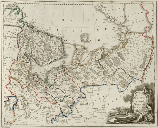 Карта Архангельской губернии из 8 уездов 1:4.2М % Map of Arkhangelsk gubernia
Карта Архангельской губернии из 8 уездов. Масштаб - 100 верст в дюйме. Из кн.: Российский атлас, из сорока трёх карт состоящий и на сорок одну губернию Империю разделяющий. Издан при географическом департаменте,  1800. Составитель - А. М. Вильдбрехт.
Ключевые слова: Атласы,Атлас 1800,Архангельск,Мурманск,Карелия,Белое море,Онежское озеро