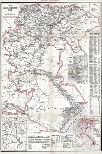 Нижне-Волжский край 1:1M% Nizhne-Vozhsky Kray
Нижне-Волжский край. Масштаб 1:1,000,000. Автор: С.И. Сулькевич. Серия карт: Области и края РСФСР. Границы даны на 1-ое марта 1931 года. На врезках - картограммы народностей, плотности населения и политическая карта европейской части С.С.С.Р.
Ключевые слова: Саратов,Сталинград,Астрахань,Элиста