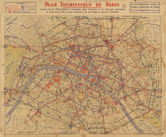 Туристический план Парижа%Tourist plan of Paris
Туристический план Парижа. Plan Touristique de Paris. Chemin de fer Metropolitain et principales lignes d Autobus et Tramways, permettant la visite de la Ville, de ses Monuments, de ses Musees et de ses Promenades. fond de plan dresse & dessine par G. Peltier, 21, Rue de l Union, Clamart. 1915.
Ключевые слова: Париж,французские карты