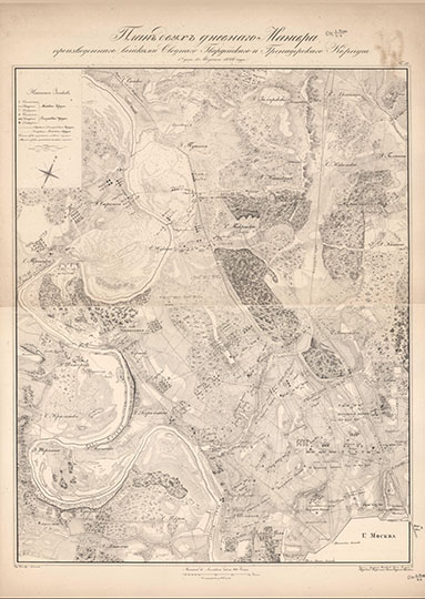 План двухдневного Маневра %Plan of the two-day Maneuver
План двухдневного Маневра произведенного войсками Сводного Гвардейского и Гренадерского Корпуса - 1й день - 17 августа 1826 года. Из сб.: Планы к описанию занятия войск сводного Гвардейского и Гренадерского корпуса в 1826-м году. Нейдгардт, Александр Иванович.  На 2-х листах размерами 50х66 см. Масштаб - в Английском дюйме 200 сажен. Чертил  Унт. Оф. Люсилин. Флигель-адъютант полковник князь Голицын 1, Гвардейскаго Генеральнаго штаба поручик Траскин ; лит. у И. Беггрова. Санкт-Петербург, Военно-топографическое депо. 1826г.
Ключевые слова: Военно-топографическое депо