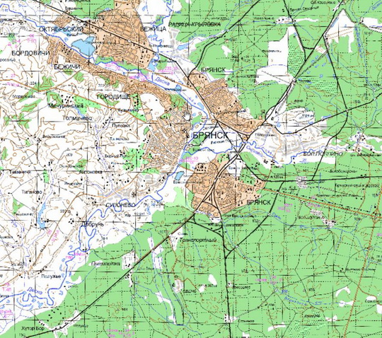 Брянск и окрестности %Bryansk and vicinity
Брянск и окрестности. Карта Госгеоцентра. Масштаб 1:25,000
Ключевые слова: Брянск,карты ГГЦ