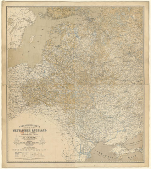 Немецкая карта Западной России 1:1.75М % Uebersichtskarte vom Westlichen Russland
Обзорная карта Западной России. 1884 год. На 4-х листах 48 x 55 cm. Масштаб 1:1,750,000. Uebersichtskarte vom Westlichen Russland bearbeitet von G. O'Grady 1884
Ключевые слова: Европейская Россия,немецкие карты