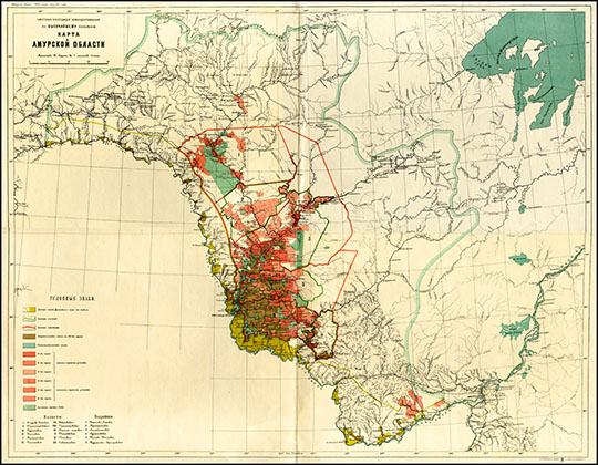 Карта Амурской области 1:1.7М % Map of Amur region 
Карта Амурской области. Амурская экспедиция командированная по Высочайшему повелению. Масштаб - 40 верст в дюйме. Картографическое заведение Ильина в Санкт-Петербурге. Амурская экспедиция 1910 года. Издание 1911 года.
Ключевые слова: Хабаровск,Дальний Восток,издательство Ильина