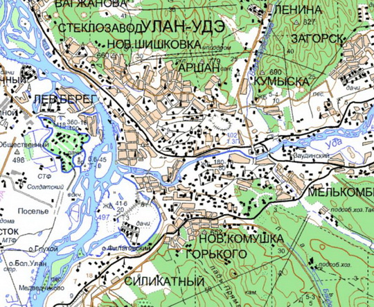 Улан-Удэ и окрестности %Ulan-Ude and vicinity
Улан-Удэ и окрестности. Карта Госгеоцентра. Масштаб 1:25,000
Ключевые слова: Улан-Удэ,карты ГГЦ