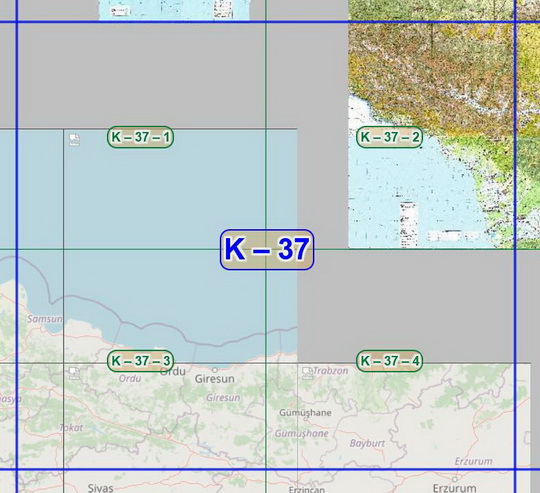 Карта серии 1501 - квадрат K-37 250К
Листы квадрата K-37 американской карты Европейской части СССР. Серия 1501. Масштаб 1:250,000. Карты были изданы в 1978-1998 годах. Joint Operations Graphics Series 1501 Air.  Scale 1:250,000. Prepared and published by the National Imagery and Mapping Agency.
Ключевые слова: Сухуми,американские карты,серия 1501