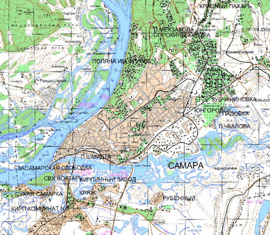 Самара и окрестности %Samara and vicinity
Самара и окрестности. Карта Госгеоцентра. Масштаб 1:25,000
Ключевые слова: Самара,карты ГГЦ
