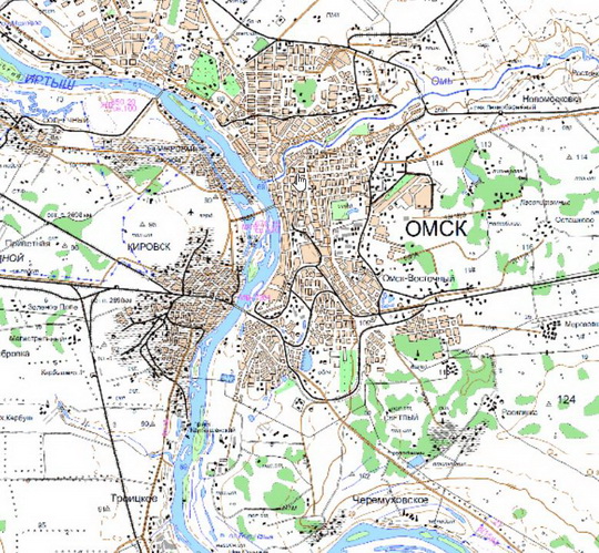 Омск и окрестности %Omsk and vicinity
Омск и окрестности. Карта Госгеоцентра. Масштаб 1:25,000
Ключевые слова: Омск,карты ГГЦ