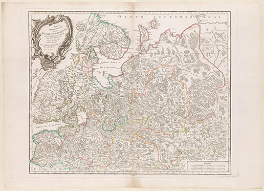 Северная часть Европейской России % Northern part of Russia
Северная часть Европейской России. Лист: 75x55  Изображение: 59.5x49см. Partie septentrionale de la Russie Européenne qu sont distinguées exactement toutes les Provinces, d'aprés le détail de l'Atlas Russien. Par le Sr. Robert de Vaugondy fils Карта из Atlas universel Жиля и Дидье Робер де Вогонди. Париж, 1753
Ключевые слова: Европейская Россия,французские карты