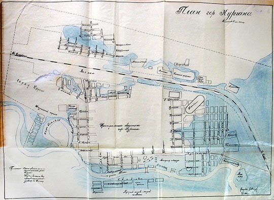 План города Кургана 1:10К %Plan of Kurgan
План города Кургана с обозначенными зонами наводнения, 1941г. Масштаб 1:10,000.
Ключевые слова: Курган