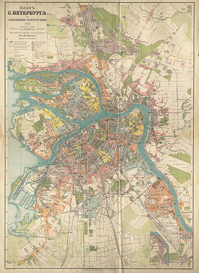 План С.Петербурга Суворина 1:21К % St. Petersburg by Suvorin
План С.Петербурга с ближайшими окрестностями. Приложение к адресной и справочной книге издания А.С. Суворина "Весь Петербург". Масштаб: в 1 дюйме - 250 саженей. 100 х 71 см. Составлен и напечатан в картографическом заведении Ю.Ю. Гаша
Ключевые слова: Санкт-Петербург,товарищество Суворина,весь Петербург