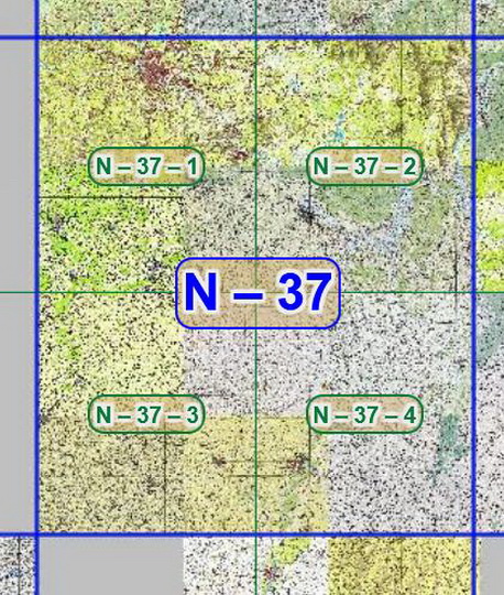 Карта серии 1501 - квадрат N-37 250К
Листы квадрата N-37 американской карты Европейской части СССР. Серия 1501. Масштаб 1:250,000. Карты были изданы в 1978-1998 годах. Joint Operations Graphics Series 1501 Air.  Scale 1:250,000. Prepared and published by the National Imagery and Mapping Agency.
Ключевые слова: американские карты,серия 1501