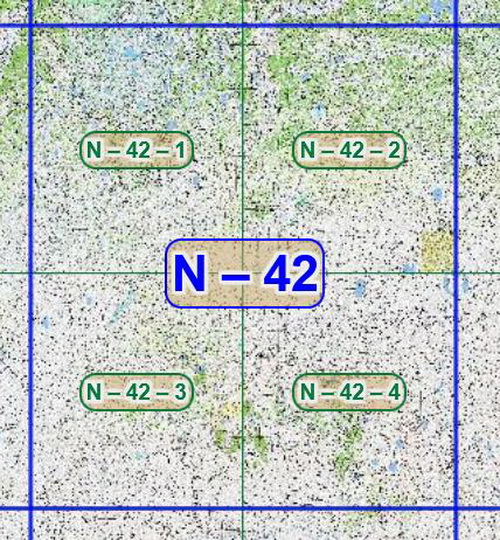 Квадрат N-42 топографических карт 1:100K
Листы квадрата N-42 советских топографических карт. Масштаб 1км в 1см - 1:100,000. Листы карт изданы, в основном, в 1980-1990-х годах.
Ключевые слова: топографические карты,подробные карты России
