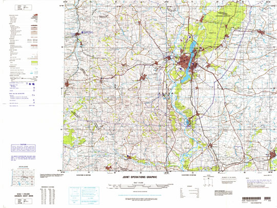 Американская карта окрестностей Воронежа 1:250K%American map of Voronezh region
Американская карта окрестностей Воронежа. Series 1501 Air Sheet NM 37-2, Edition 2. Joint Operations Graphic. 1:250,000, Voronezh, U.S.S.R. [Not for navigational use]. National Imagery and Mapping Agency. Prepared and published by the Defense Mapping Agency Hydrographic/Topographic Center, Washington, D.C. Compiled in 1983.
Ключевые слова: Воронеж,американские карты,серия 1501