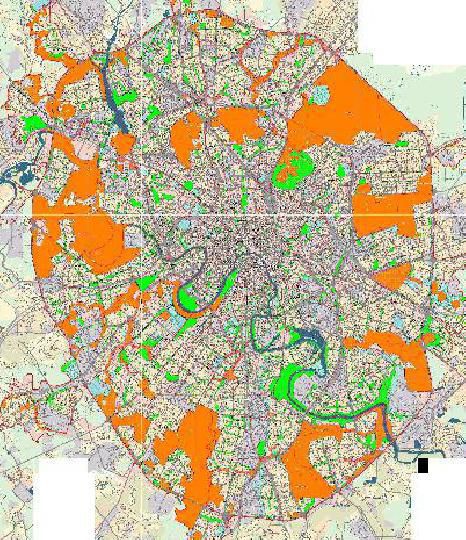 v.1 Охраняемые природные зоны%Protected natural zones v.1
Комитет по архитектуре и градостроительству города Москвы. Проект актуализированного Генерального плана города Москвы на период до 2025 года. Раздел "Особо охраняемые природные территории, природные и озелененные территории". Книга 2, карты 422-506. 1:25000. Это предпоследняя версия данной карты - v.1.
Ключевые слова: Генплан 2025