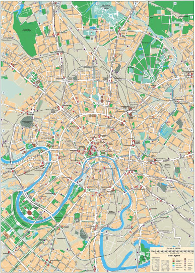 Карта Москвы  1:25K% Map of Moscow
Карта Москвы. Масштаб 1:25,000. Обозначения на английском языке. Издание 1990-х годов
