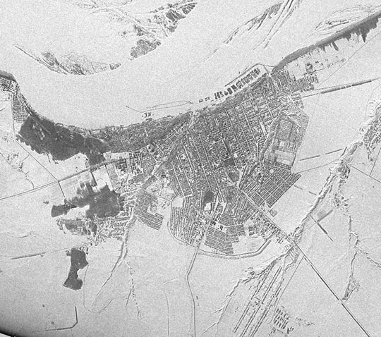 Спутниковый снимок Чистополя 22.01.72 % Satellite image of Chistopol
Спутниковый снимок Чистополя и окрестностей. Снимок сделан 22 января 1972 года.
Ключевые слова: Чистополь,американские карты,города СССР со спутников,Кама