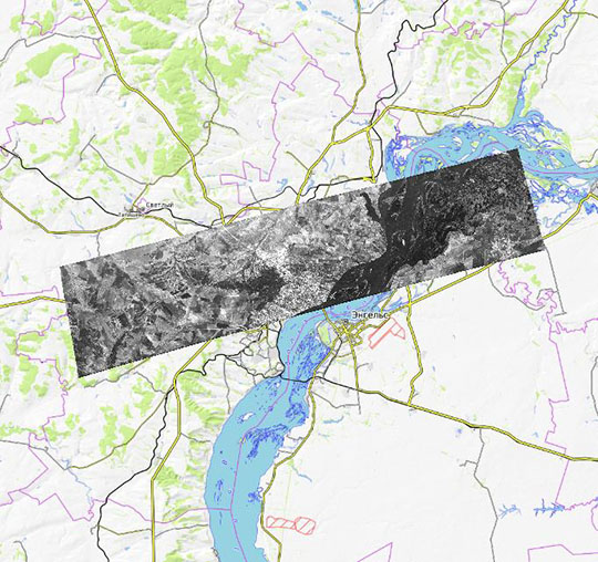 Спутниковый снимок Саратова 19.09.67 %Satellite image of Saratov and vicinity
Спутниковый снимок Саратова и окрестностей. Снимок сделан с американского спутника 19 сентября 1967 года. 
Ключевые слова: Саратов,американские карты,города СССР со спутников