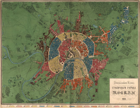 Генеральный План Столичного города Москвы  1:16.8K% Plan of the capital city of Moscow
Генеральный План Столичного города Москвы. 1858г. Масштаб 100 сажен в дюйме. Из кн.: Подробный атлас Российской империи. Сост. Н. И. Зуев. 1860 г. — СПб.: 16 с.; 22 л. карт.
Ключевые слова: атласы,атлас Зуева
