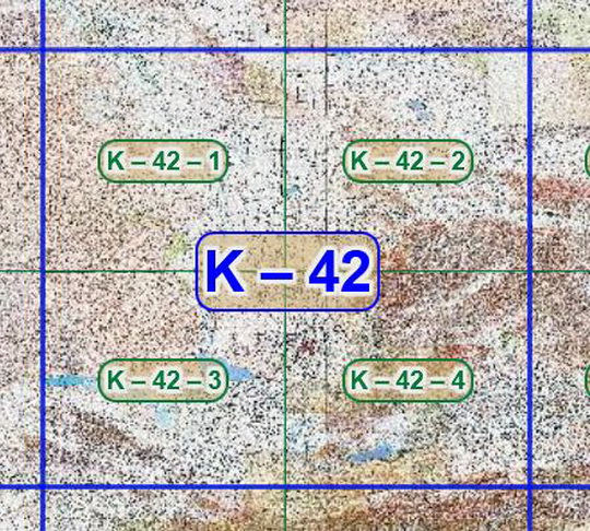 Квадрат K-42 топографических карт 1:100K
Листы квадрата K-42 советских топографических карт. Масштаб 1км в 1см - 1:100,000. Листы карт изданы, в основном, в 1980-1990-х годах.
Ключевые слова: топографические карты,подробные карты России