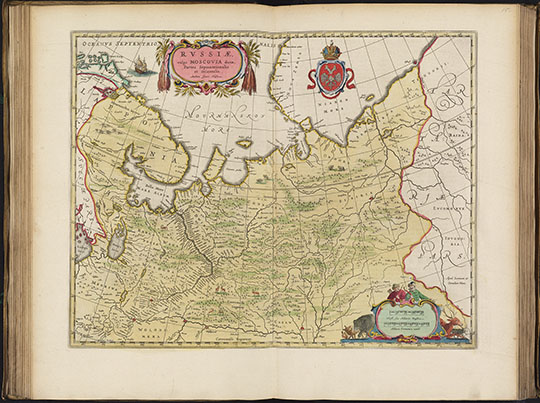 Северная часть России в Атласе Блеу %Northernl part of Russia in Blaeu Atlas
Северная часть России в Атласе Блеу издания 1662-1665 годов. v11 - Asia. 54 х 35 см. Rvssiae, Vulgo Moscovia dictae, Partes Septentrionalis et Orientalis. Atlas Maior Sive Cosmographia Blaviana, Qua Solvm, Salvm, Coelvm, Accvratissime Describvntvr. 
Ключевые слова: Московия,Европейская Россия,атлас Блеу